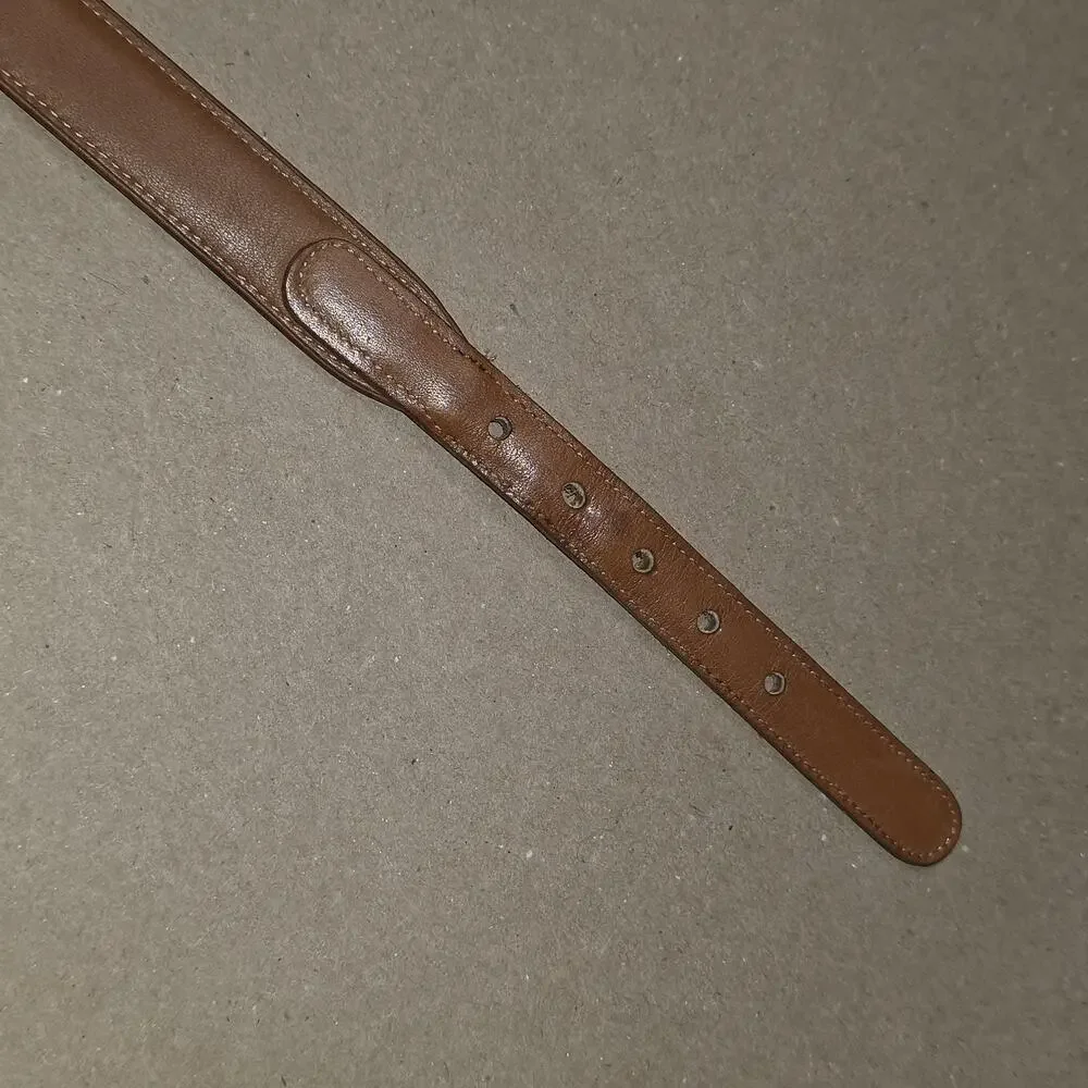 Vintage COACH British tan leather slim Ranger belt sz 32 Made in NYC, USA 114